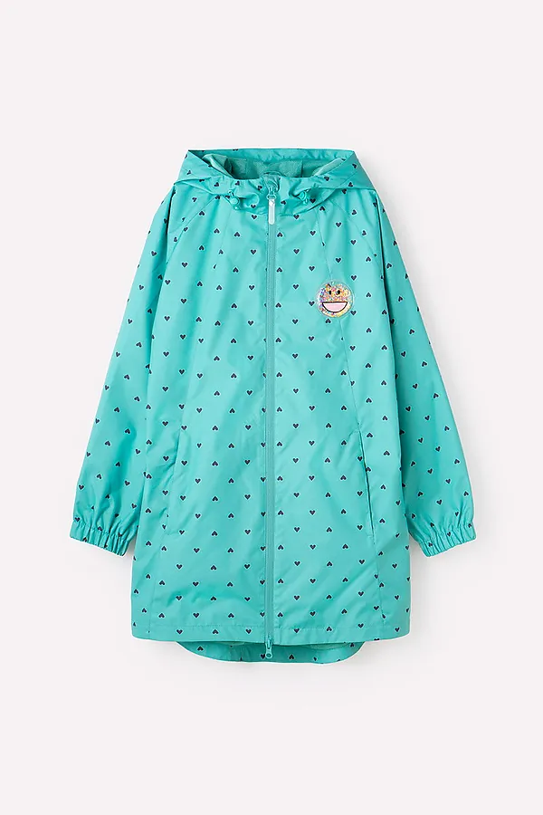 Плащ CROCKID SALE, пыльный изумруд, маленькие сердечки - фото 2