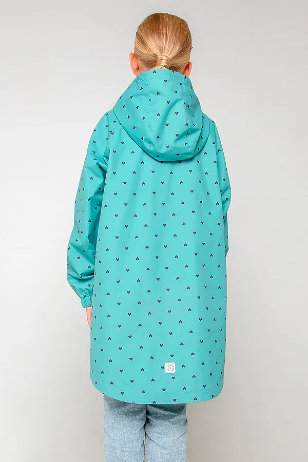 Плащ CROCKID SALE, пыльный изумруд, маленькие сердечки - фото 2