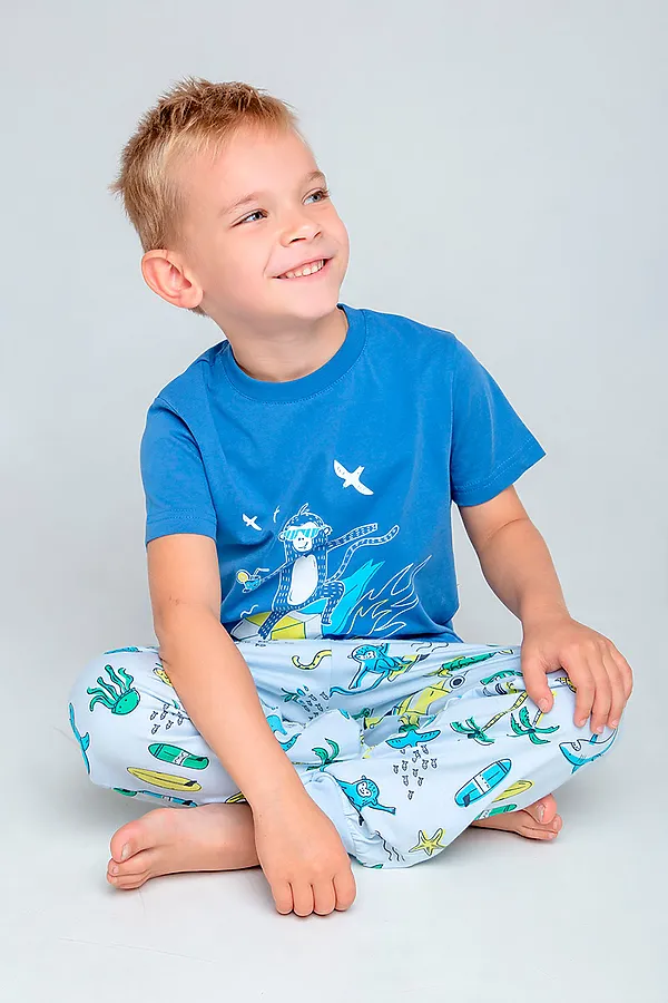 Пижама CROCKID SALE, синий, пляж - фото 2
