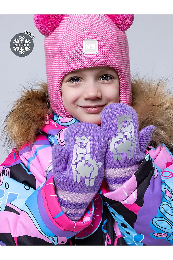 Варежки NIKASTYLE, лиловый - фото 2