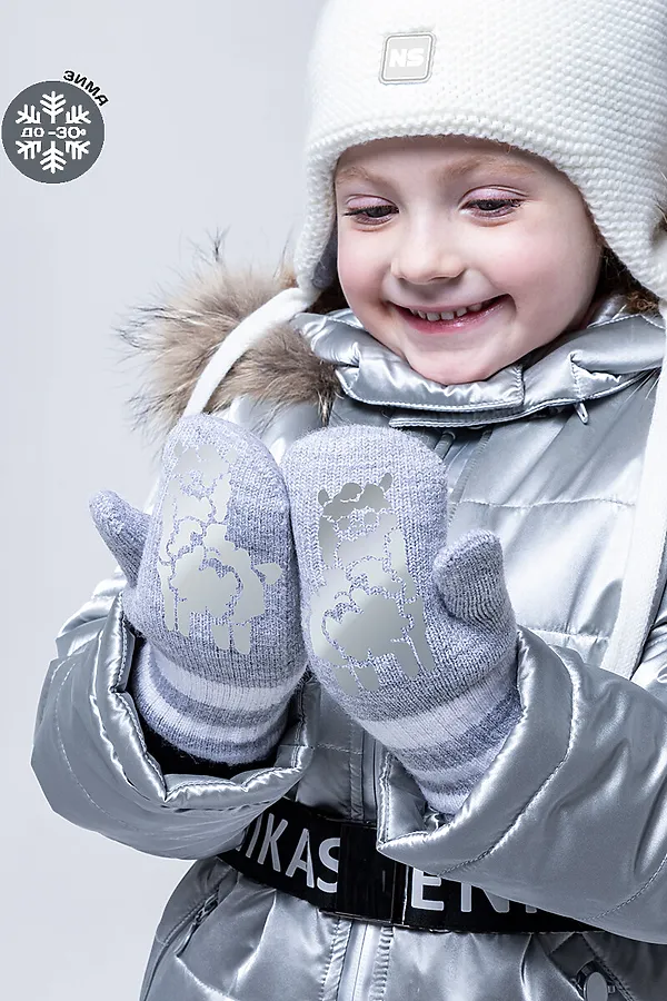 Варежки NIKASTYLE, светло-серый - фото 2