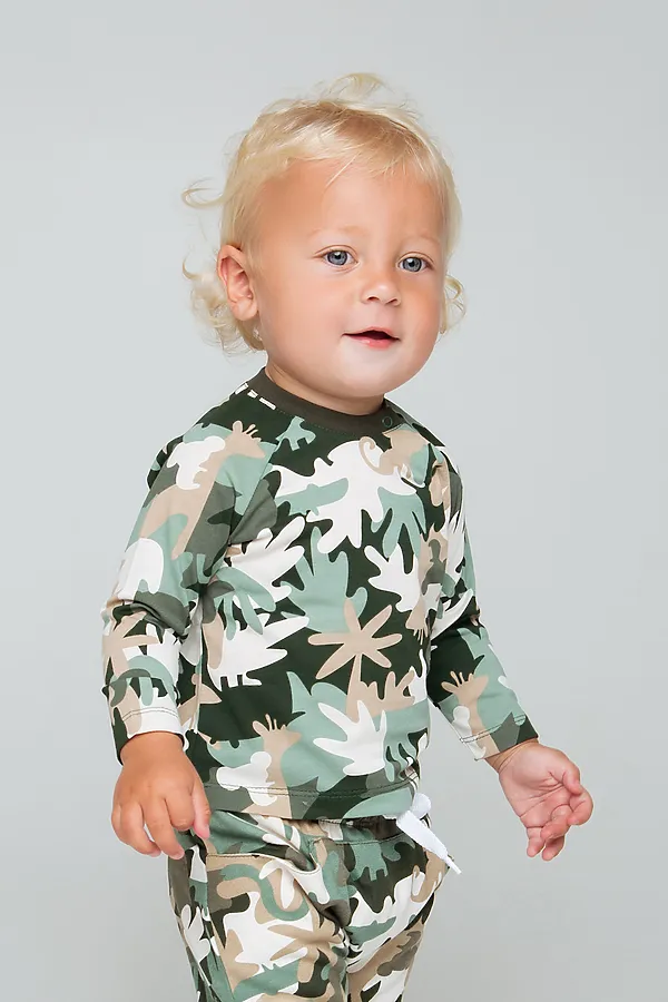 Джемпер CROCKID SALE, тропический камуфляж на бежевом - фото 2