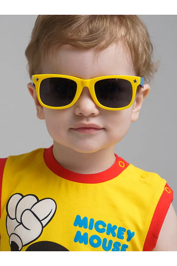 Солнцезащитные очки PLAYTODAY, жёлтый,синий - фото 2