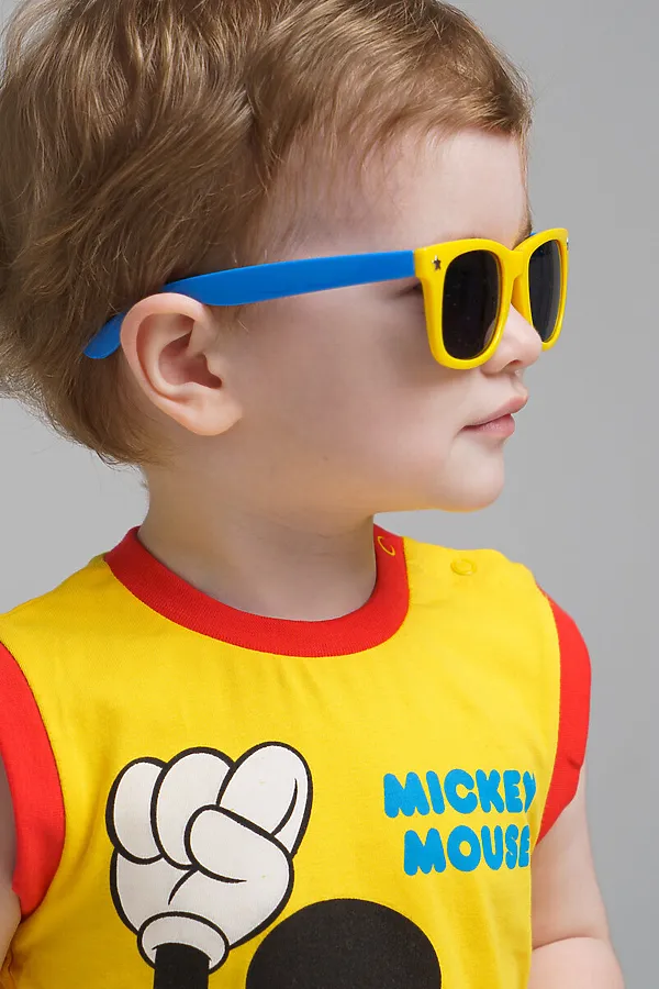 Солнцезащитные очки PLAYTODAY, жёлтый,синий - фото 2