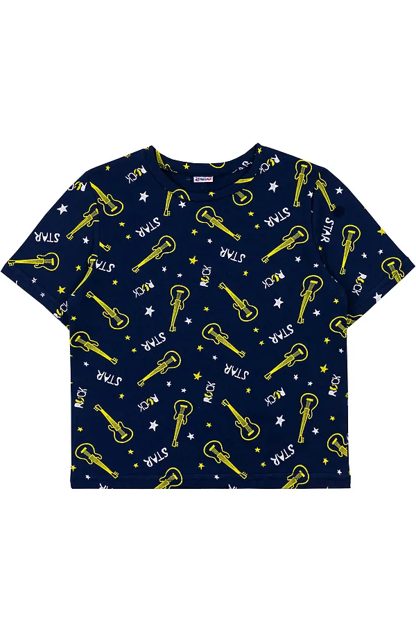 Футболка YOULALA, синий, жёлтый - фото 2