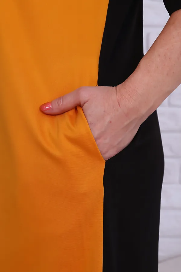 Платье 31631 НАТАЛИ, горчица - фото 2