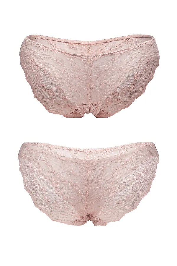 Трусики "Шелковые сети" LE CABARET, бледно-розовый - фото 2