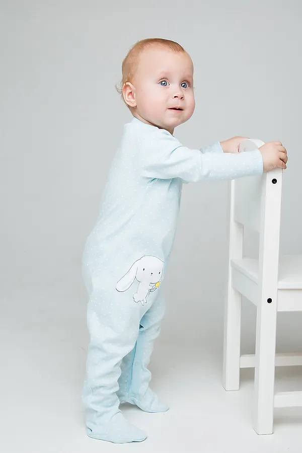 Комбинезон  CROCKID SALE, крапинка на нежно-голубом - фото 2