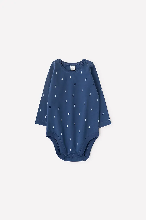 Боди CROCKID SALE, маленькие молнии на темно-синем - фото 2