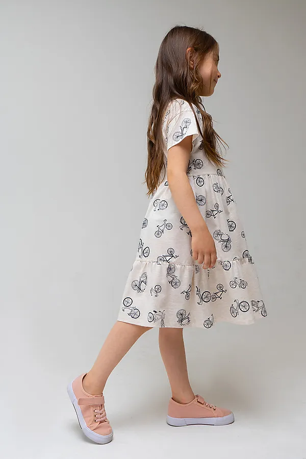 Платье CROCKID SALE, cв.бежевый меланж, велосипеды к339 - фото 2