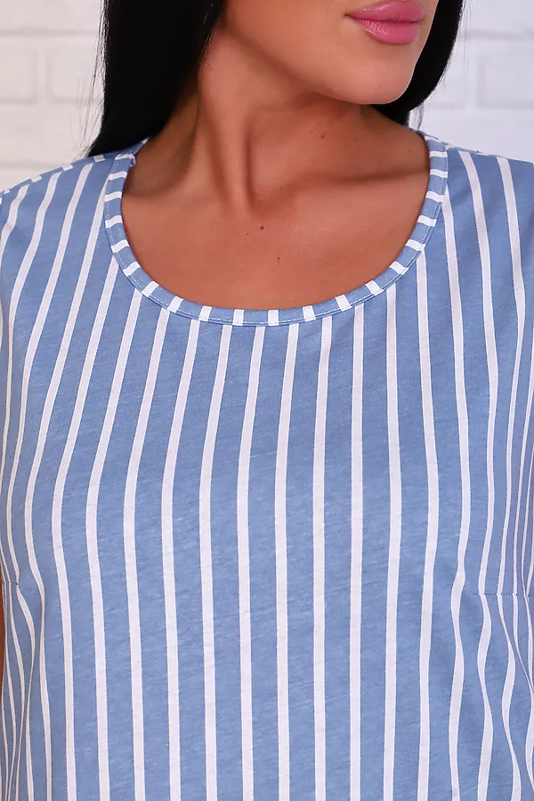 Сарафан 14620 НАТАЛИ, голубая полоса - фото 2