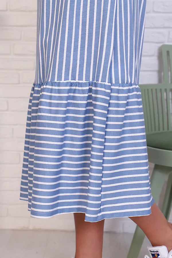 Сарафан 14620 НАТАЛИ, голубая полоса - фото 2