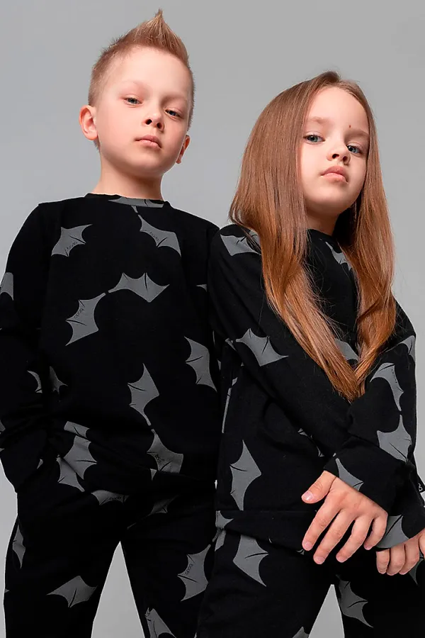 Костюм (Свитшот+Брюки) BODO, черный (серый) - фото 2