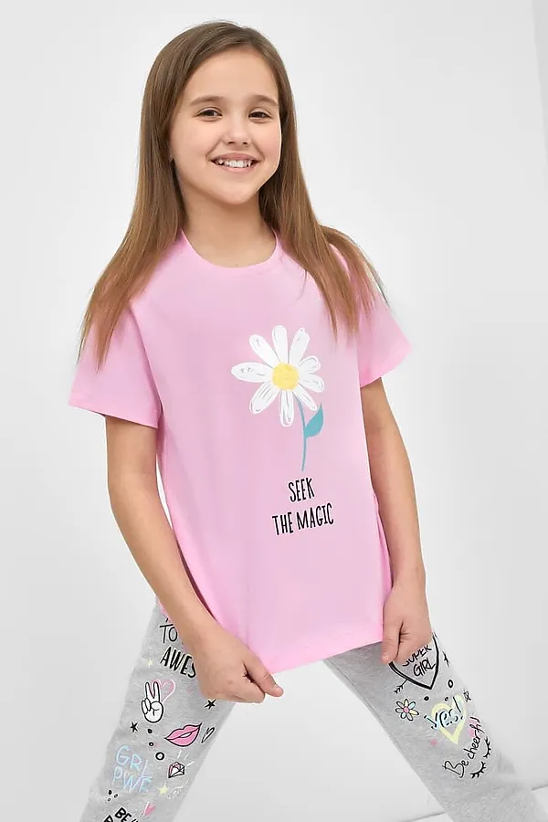 Футболка  MARK FORMELLE, розовый +печать - фото 2