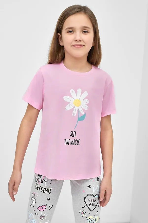 Футболка  MARK FORMELLE, розовый +печать - фото 2