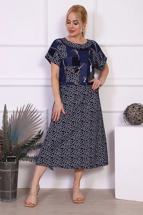 Платье 24250 НАТАЛИ, темно-синий - фото 2