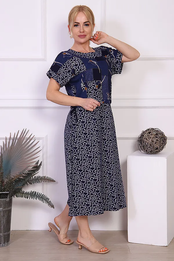 Платье 24250 НАТАЛИ, темно-синий - фото 2