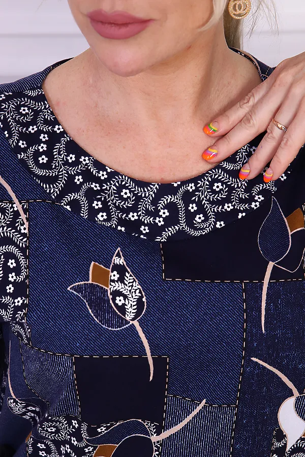 Платье 24250 НАТАЛИ, темно-синий - фото 2