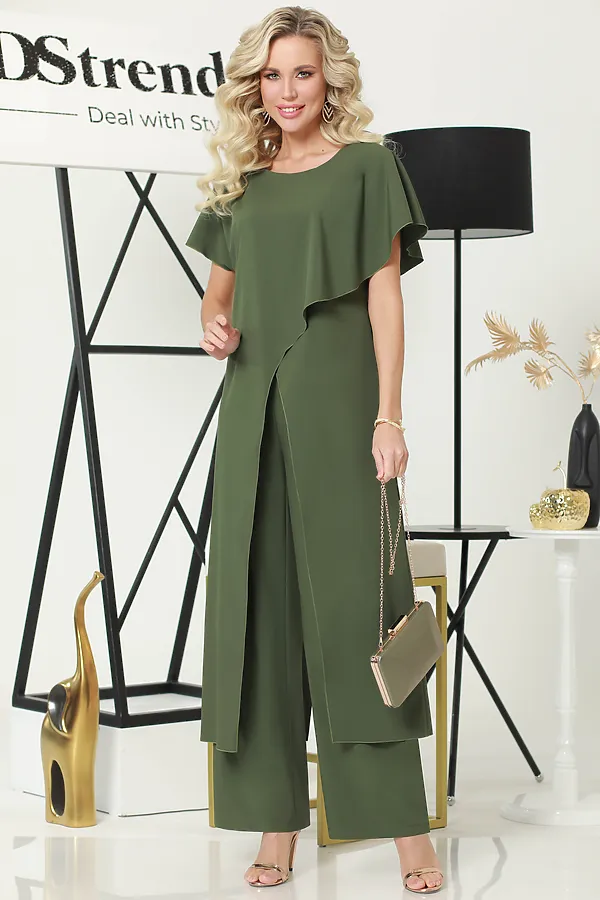 Костюм (блуза + брюки) DSTREND, хаки - фото 2