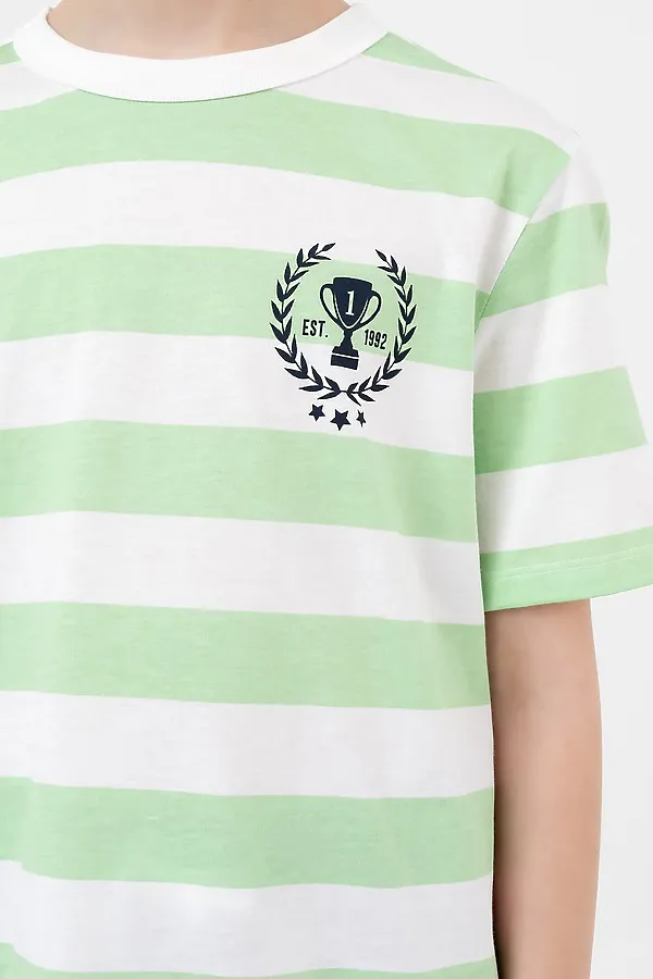 Футболка MARK FORMELLE, бело -салатовая полоска - фото 2