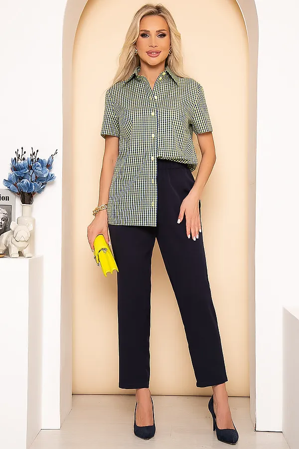 Рубашка LADY TAIGA, желтая клетка - фото 2