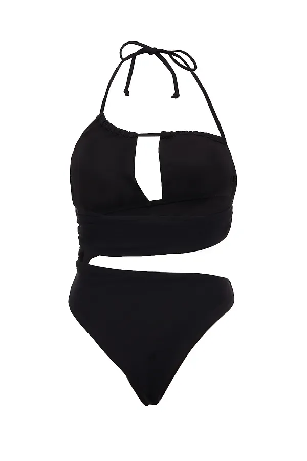 Купальник монокини женский черный слитный купальник на завязках "Кируна" Nothing But Love, черный - фото 2