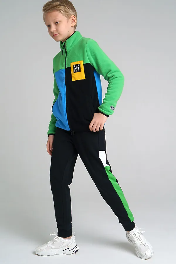 Толстовка PLAYTODAY, зеленый,голубой,черный,жёлтый - фото 2