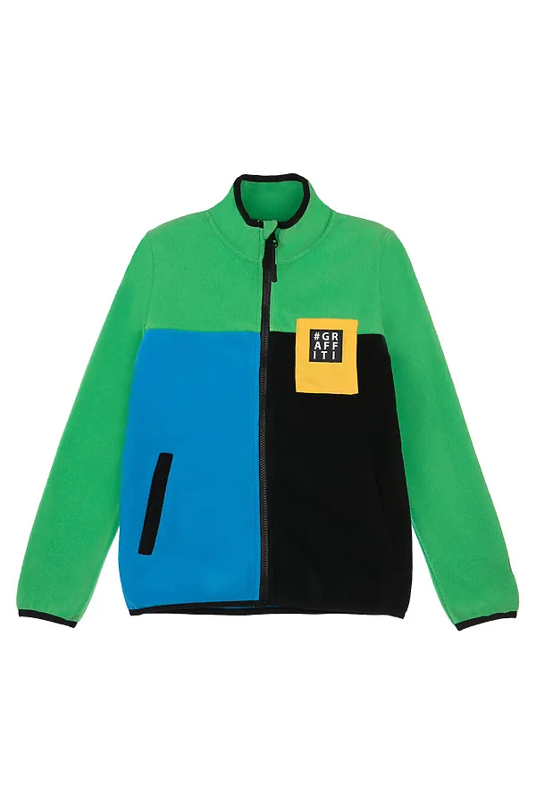 Толстовка PLAYTODAY, зеленый,голубой,черный,жёлтый - фото 2