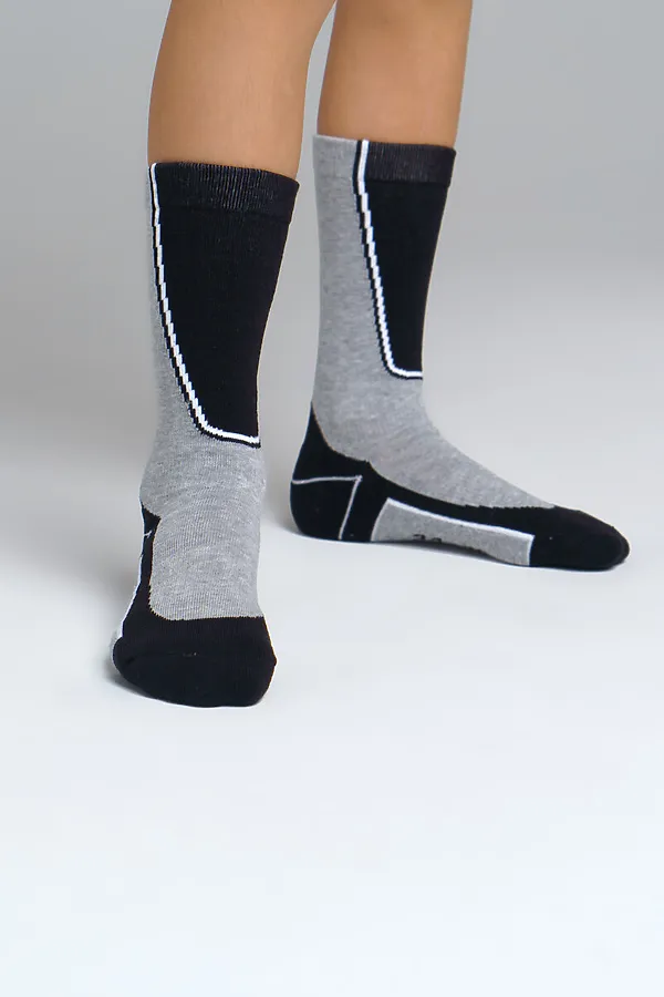 Термоноски PLAYTODAY, черный,серый - фото 2