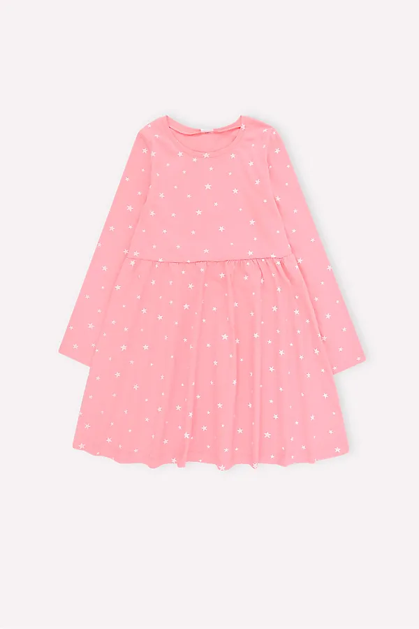 Платье  CROCKID SALE, розовая глазурь,звездочки - фото 2