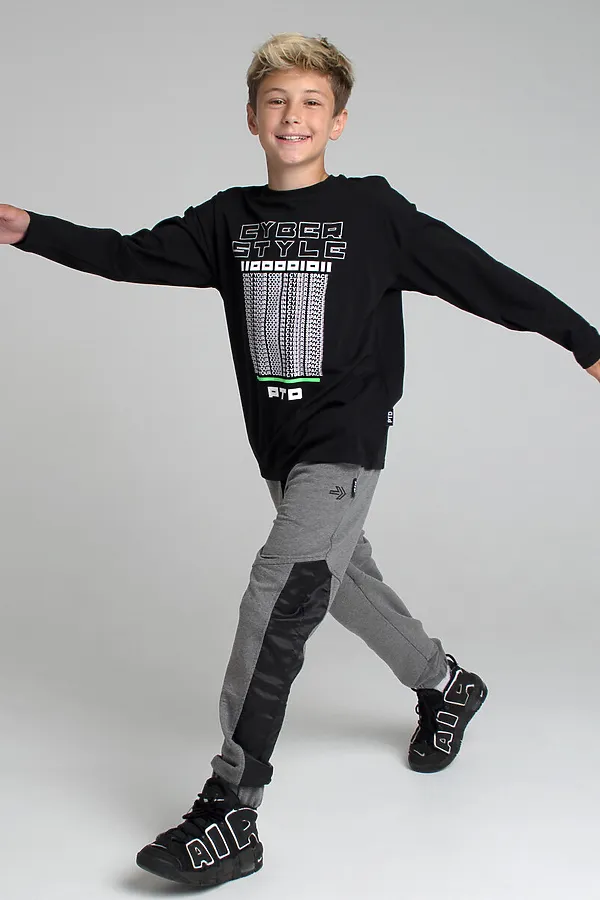 Лонгслив PLAYTODAY, черный - фото 2