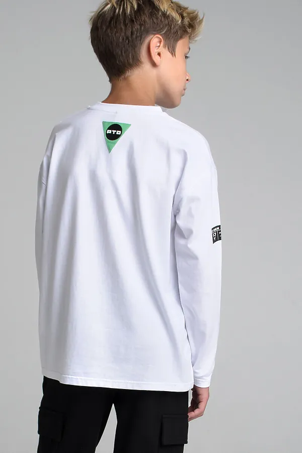Лонгслив PLAYTODAY, белый - фото 2