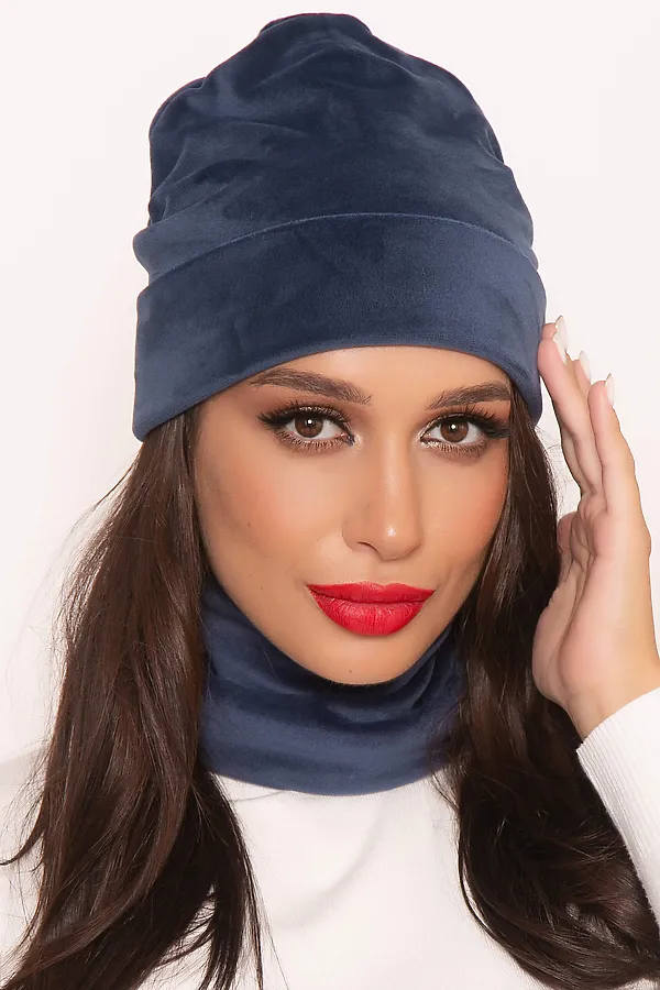 Комплект (Шапка+Снуд) LADY TAIGA, синий - фото 2