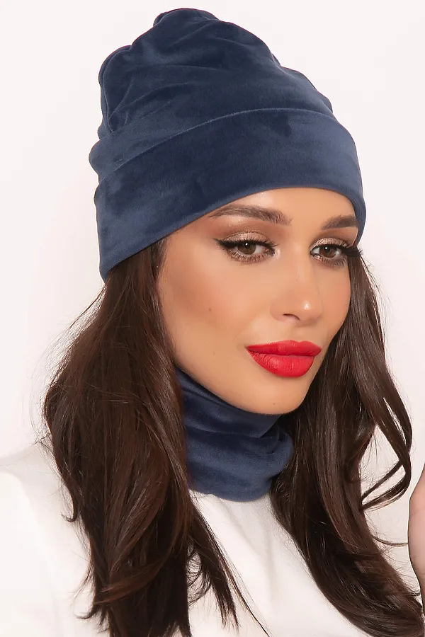 Комплект (Шапка+Снуд) LADY TAIGA, синий - фото 2