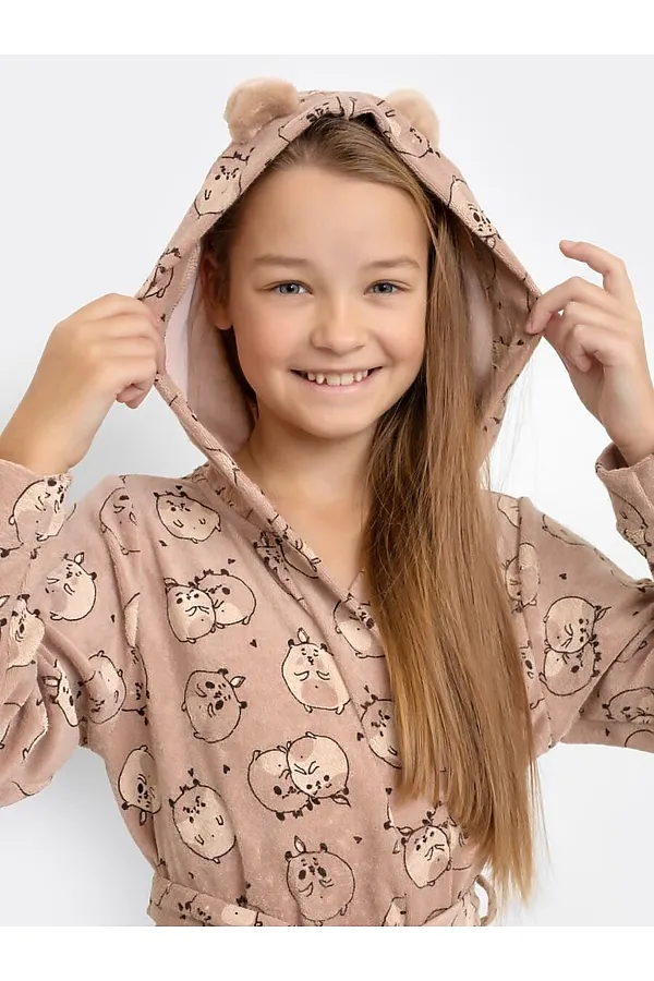 Халат  MARK FORMELLE, хомяки на кофейном - фото 2