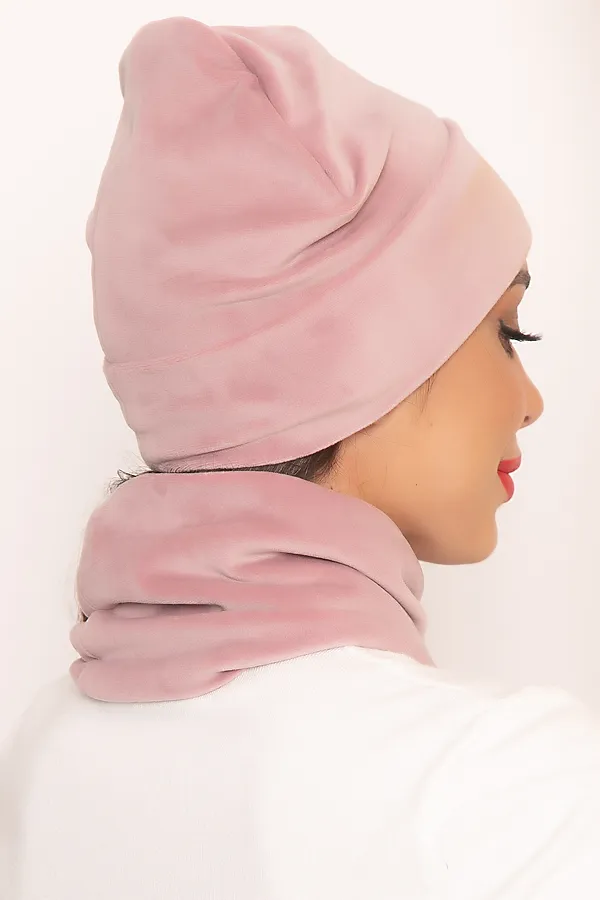 Комплект (Шапка+Снуд) LADY TAIGA, пыльно-розовый - фото 2