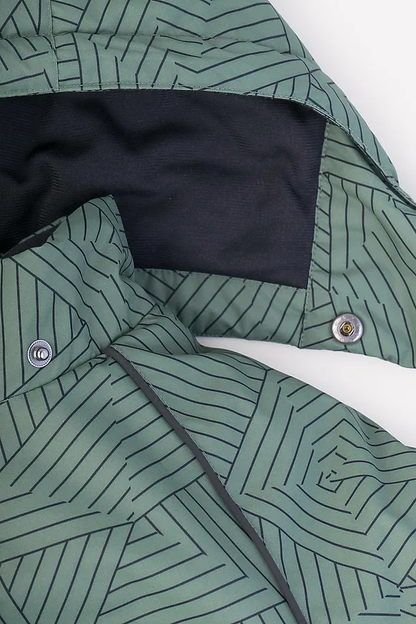 Комбинезон CROCKID SALE, зеленый мох, геометрические линии - фото 2