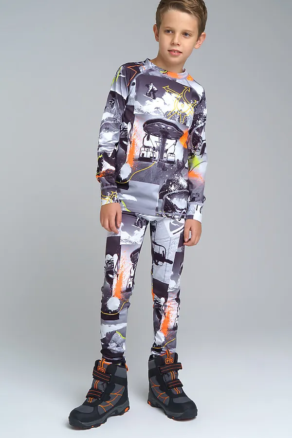 Термобелье (Лонгслив+Кальсоны) PLAYTODAY, разноцветный - фото 2