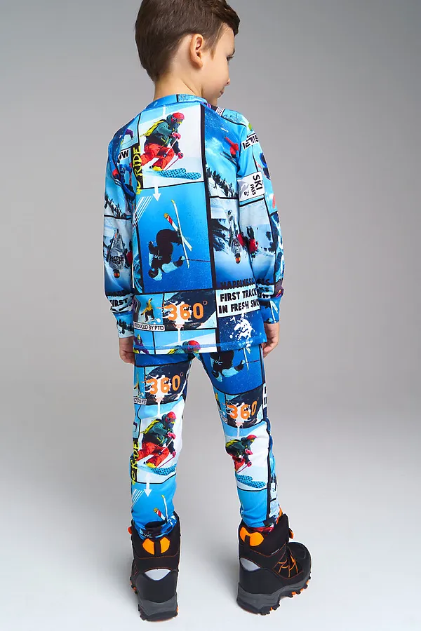 Термобелье (Лонгслив+Кальсоны) PLAYTODAY, разноцветный - фото 2