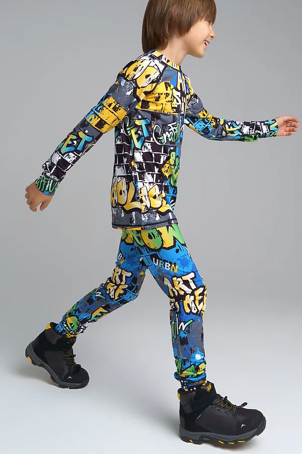 Термобелье (Лонгслив+Кальсоны) PLAYTODAY, разноцветный - фото 2