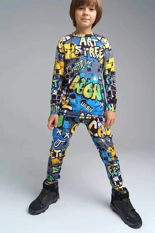 Термобелье (Лонгслив+Кальсоны) PLAYTODAY, разноцветный - фото 2