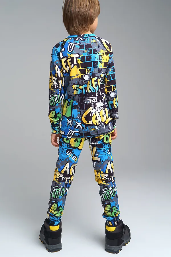 Термобелье (Лонгслив+Кальсоны) PLAYTODAY, разноцветный - фото 2