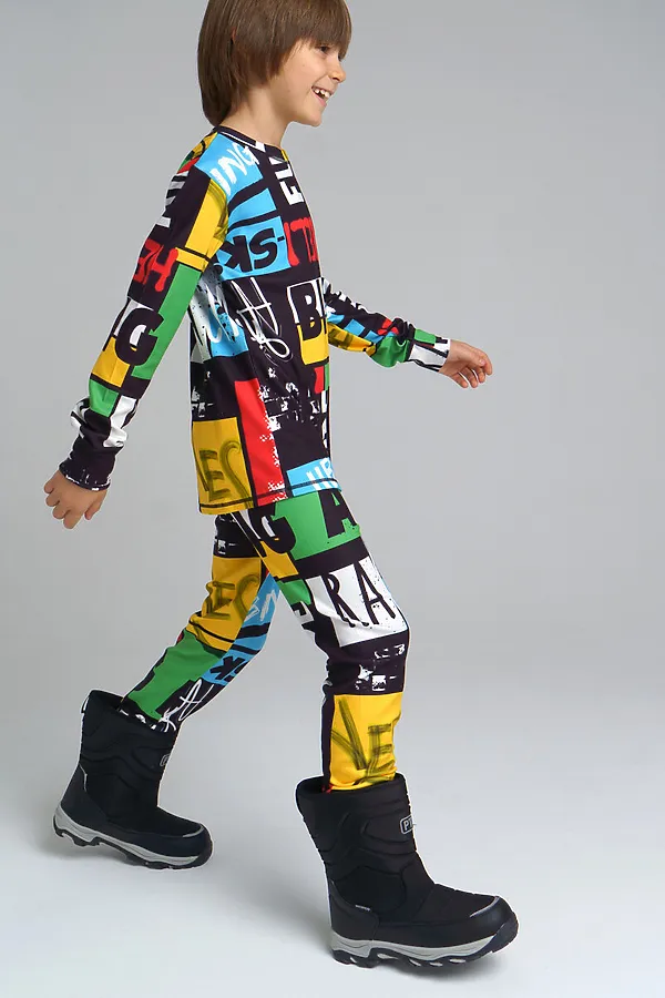 Термобелье (Лонгслив+Кальсоны) PLAYTODAY, разноцветный - фото 2