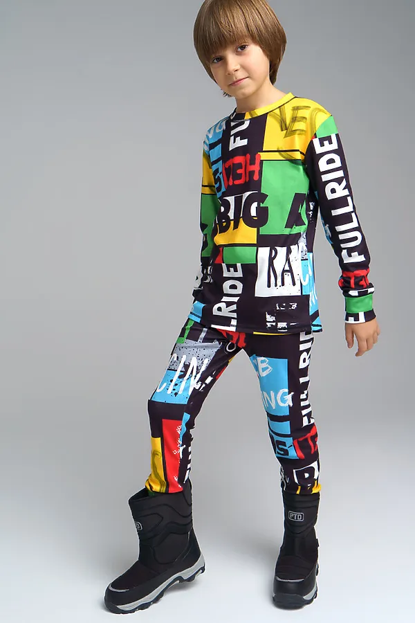 Термобелье (Лонгслив+Кальсоны) PLAYTODAY, разноцветный - фото 2