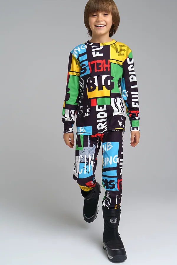 Термобелье (Лонгслив+Кальсоны) PLAYTODAY, разноцветный - фото 2