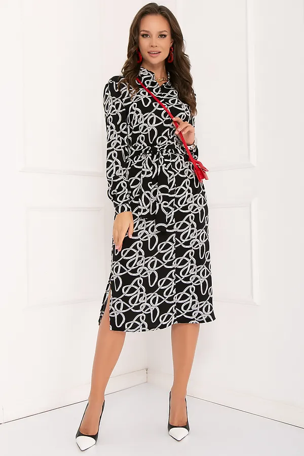 Платье BELLOVERA, белый, черный - фото 2