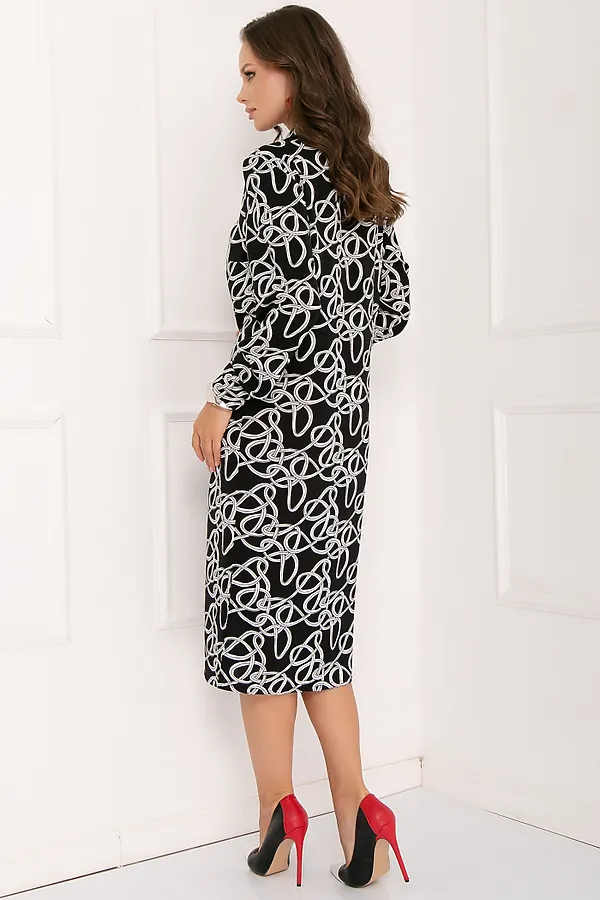 Платье BELLOVERA, белый, черный - фото 2