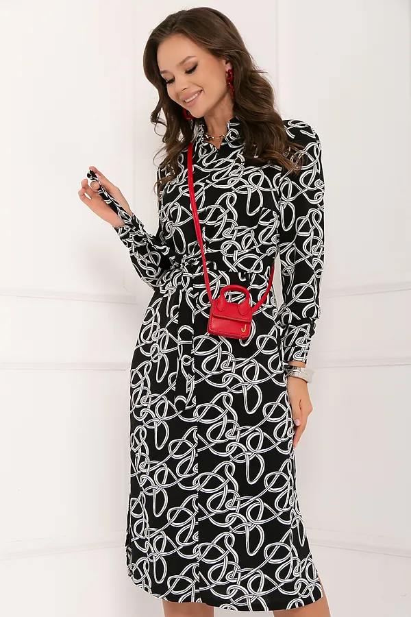 Платье BELLOVERA, белый, черный - фото 2