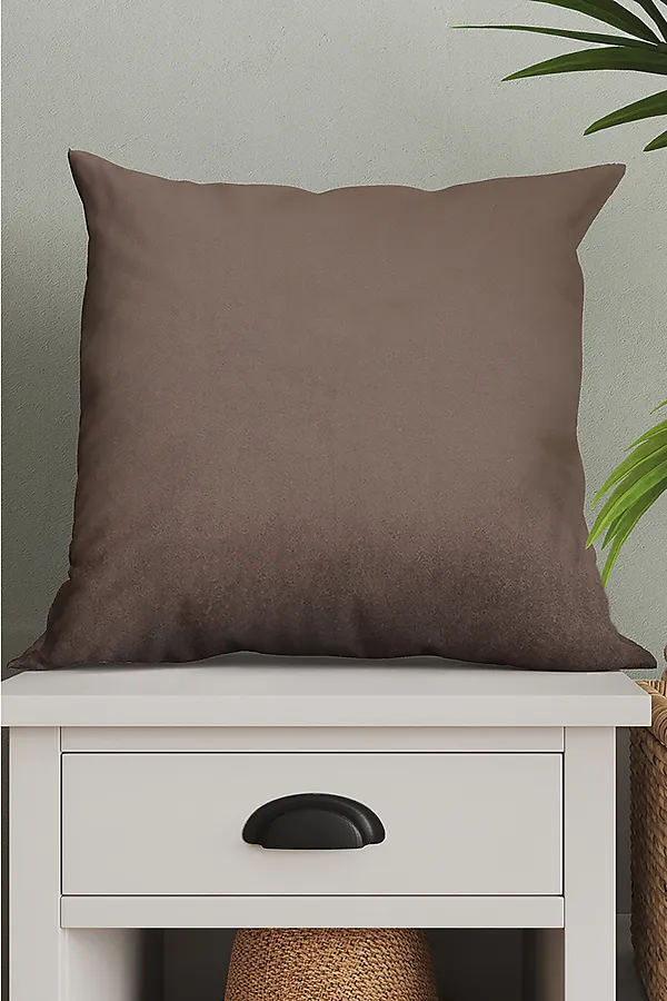 Подушка декоративная, бархат/полиэфир,  арт 5075 НАТАЛИ, темно-коричневый - фото 2