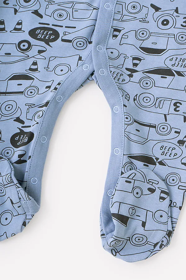 Комбинезон CROCKID SALE, быстрые машинки на серо-голубом - фото 2